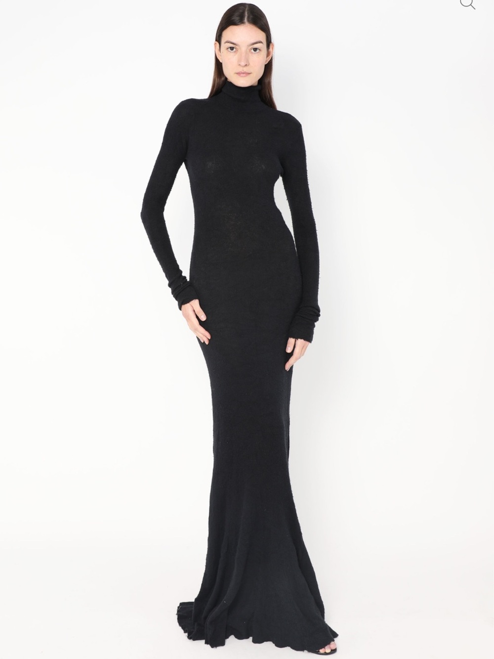 BALENCIAGA Rare Stunning Black Turtleneck Maxi Dress Sz M NWT $2,390!!
